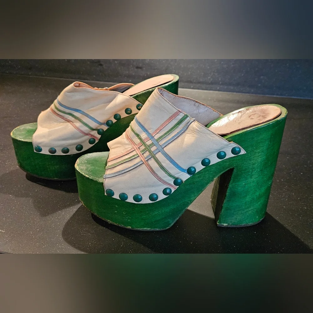 Wooden 6" Platform Slip-on - Picture 1 of 2